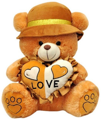 

A.P.TRADERS brown teddy with cap 40cm - 14 cm(Brown)