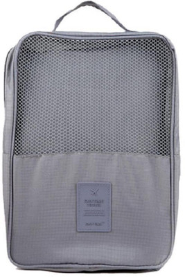 

Italish 2 Layer Waterproof Travelling Shoe Footwear Storage Bag Organiser Pouch Travel Toiletry Kit(Grey)