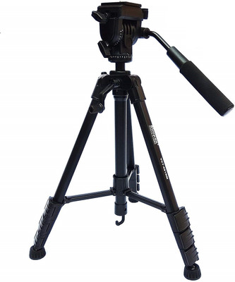 

Simpex Tripod VCT-691RM, Long Lightweight Professional Aluminium 57 inches Tripod kit with Eloies Mini Tripod for DSLR Camera's & Mobile Phones and Microphone for Quality Sound Recording. Tripod Kit(Black, Supports Up to 3000 g)