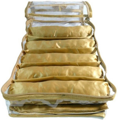 

Aadhya 5 Rods Bangle box Jewellery Organiser Pouches Storage Case (Beige) Vanity Box(Beige)