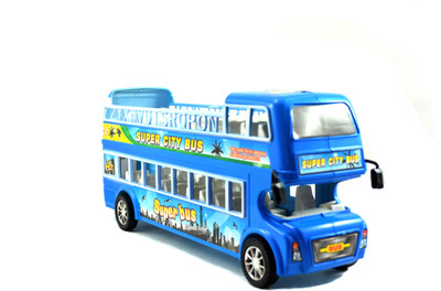 

Breno City bus for kids, Push and Go toy , Blue color(Blue)