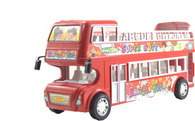

Breno Double Decker bus toys for kids, bus toy, bus for kids, Friction toy, Super Cute bus for kids Red(Red)