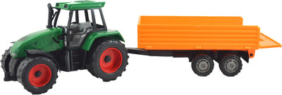 

Breno Farmer Push and Go toys, Tractor Trolley for kids, friction toys, tractor toys for boys, tractor trolley toy Green color(Green)