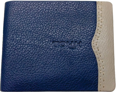 

TOUGH Men Blue Genuine Leather Wallet(4 Card Slots), Royal blue