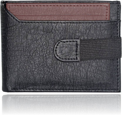 

Ibex Men Black Artificial Leather Wallet(6 Card Slots), Black & brown