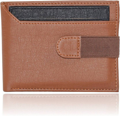 

Ibex Men Casual Brown Artificial Leather Wallet(6 Card Slots), Tan & black