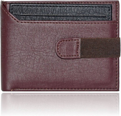 

Ibex Men Casual Maroon Artificial Leather Wallet(6 Card Slots), Brown & black