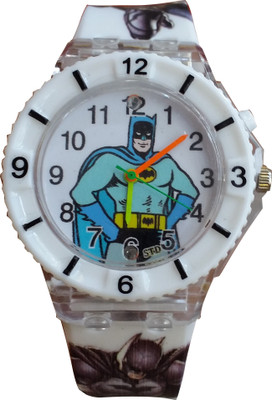 

SS Traders -Cute White Batman Seven Lights Watch - For Boys