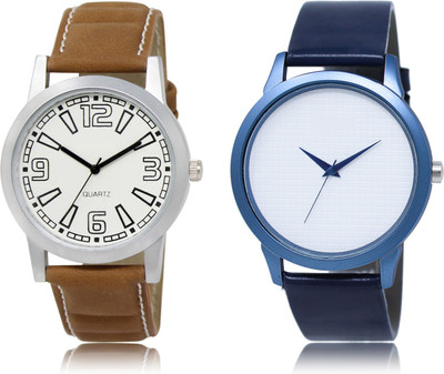 Loretta Fresh Fashion Roman LR_15_33 White Dial & Trendy All Blue Round Dial Combo Analog Watch - For Men