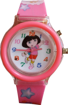 

SS Traders Cute Dora Analog watch with music and lights Kids Watch - Good gifting Item Watch - For Girls