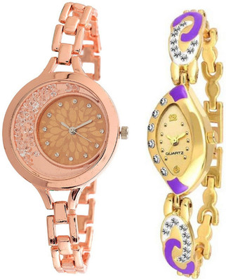 

TRUE KART Combo diamond studded BEST DEAL Gold Plated& Diamond Sticked 1052 Watch - For Women