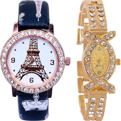 

TRUE KART NEW LOOK Stylish Eiffel Tower Printed Dial Leather Belt Combo 103263 Watch - For Women