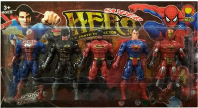 

Fabofly Super heroes 5 in 1 Action Figure Set for kids(Multicolor)