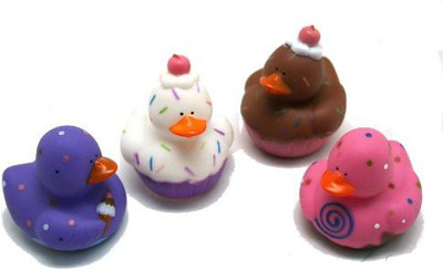 

Fun Express 12 Sweet Treat Cupcake Ice Cream Rubber Ducks Bath Toy(Multicolor)