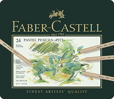 

Faber-Castell Faber Castel FC112124 PITT Pastel Pencils In A Metal Tin (24 Pack), Assorted