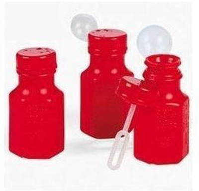 

Fun Express Mini Hexagon Bubble Bottles(Red)