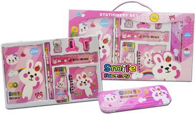 

Darling Toys Kids Stationery Set of 14 Pcs for School Kids Kitten Design (Pink)