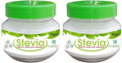 

Zindagi Stevia Sachets - Natural Stevia Powder - Sugarfree Sweetener - Stveia Leaves Powder (Pack Of 2) Sweetener(50 g, Pack of 2)