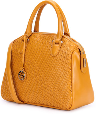 

Sabrina Scala Hand-Woven Yellow Satchel Bag Shoulder Bag(Yellow, 2 L)