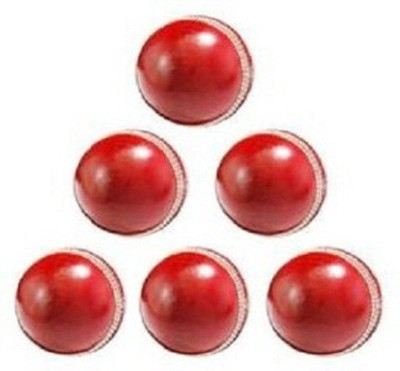 

RSSSTORE CRICKET LEATHER PACK OF 6 Cricket Leather Ball(Pack of 6, Multicolor), Red
