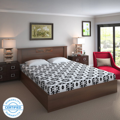 @Home by nilkamal Hero Engineered Wood Queen Bed(Finish Color - Wenge, Delivery Condition - Knock Down)