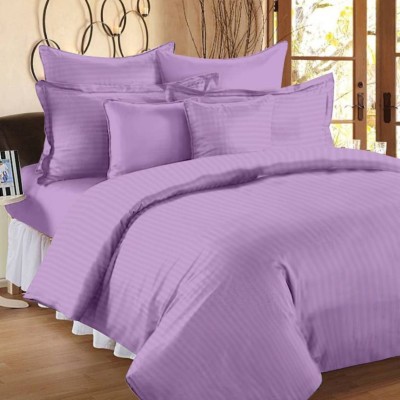 Vinayak Enterprises Satin Double Solid Flat Bedsheet(Pack of 1, Purple)