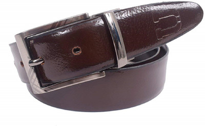love u buddy Men Casual, Party, Formal Black, Brown Genuine Leather Reversible Belt