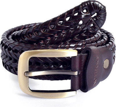 

Lino Perros Men Casual Brown Genuine Leather Belt