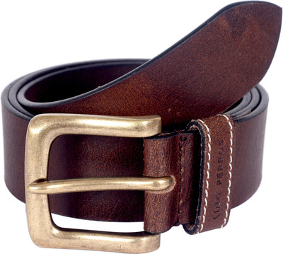 

Lino Perros Men Formal Brown Genuine Leather Belt