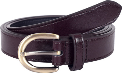 

Lino Perros Men & Women Casual Maroon Artificial Leather Belt, Brown