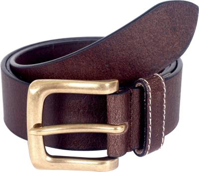 LINO PERROS Men Formal Maroon Genuine Leather Belt Brown - Price in India |  