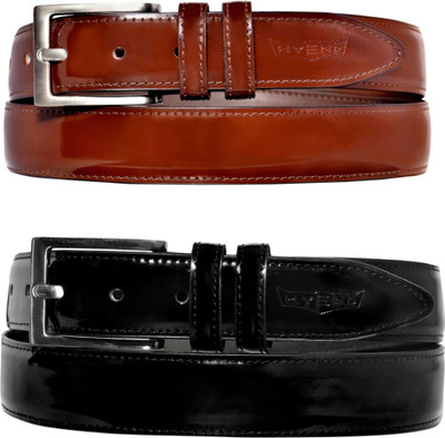 

HyEnd Men Formal, Casual, Evening, Party Brown, Black Genuine Leather Belt, Black;brown