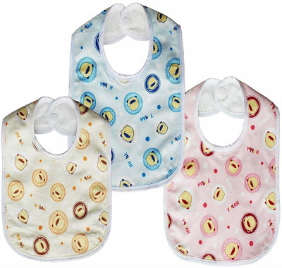 Chote Janab Tich Button Feeding Bib(Blue, Pink, Yellow)