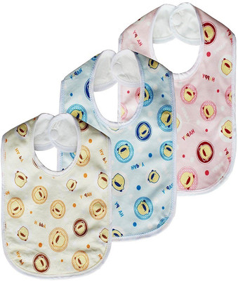 Chote Janab Tich Button Feeding Bib(Blue, Pink, Yellow)