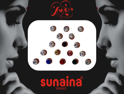 

Sunaina New Love Collection Big Stone FOREHEAD Multicolor Bindis(FANCY BINDI)