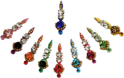 

Sunaina New Love Collection Multicolor Long FOREHEAD Multicolor Bindis(FANCY BINDI)
