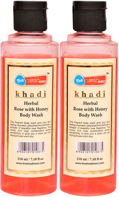 

Khadi Mart Herbal Rose with Honey Body Wash(420 ml, Pack of 2)