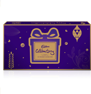 

Cadbury Raksha Bandhan Digitally Augmented Assorted Chocolate Gift Box - Brother to Sister Bars(393 g)