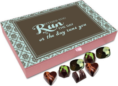 

Chocholik Gift Box - Either You Run Or The Day Runs You - 12pc Truffles(144 g)