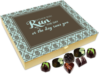 Chocholik Gift Box - Either You Run Or The Day Runs You - 20pc Truffles(240 g)