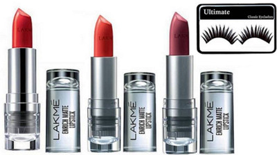 

Ultimate Eyelashes & Enrich Matte Lipstick ( Pack of 3 )(Set of 4)