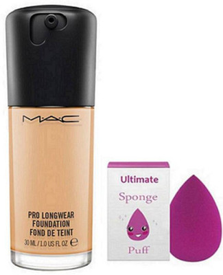 Ultimate Sponge Puff & Mac Pro Longwear Foundation(Set of 2)