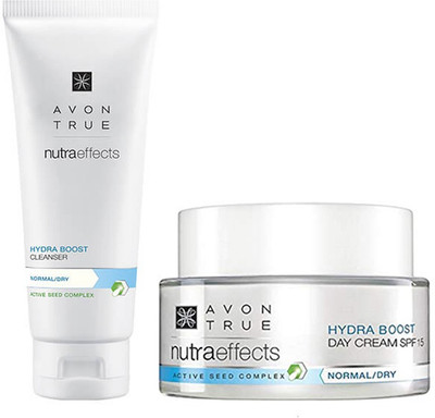 

Avon True Nutraeffects Hydra Boost Day Cream 50g + Hydra Boost Cleanser 100g(Set of 2)