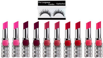 

Pro longwear combo Eyelashes, L'oreal Paris Lipstick Combo Multi (Pack Of 10)(Set of 11)