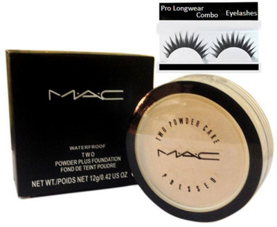 

Pro longwear combo Eyelashes, Mac 2 Way Finishing Powder Compact(Set of 2)