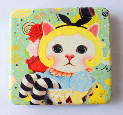 

oramsa Multicolor Printed Designer Compact Mirror - Dual Mirror, (Normal and 3x Magnification)