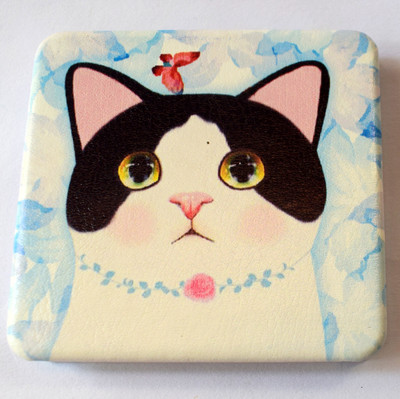 

oramsa Designer Multicolor Cat Printed Compact Mirror - Dual Mirror, Normal and 3x Magnification