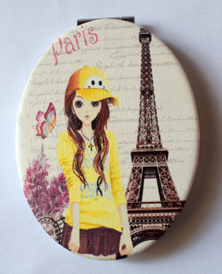 

oramsa Multicolor Printed Designer Compact Mirror - Dual Mirror, (Normal and 3x Magnification)