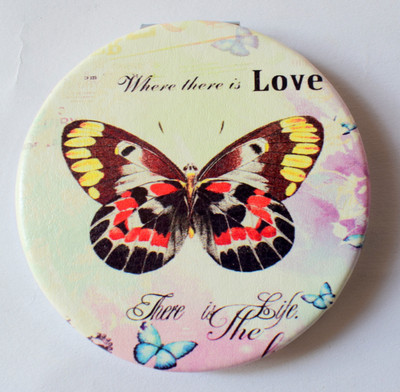 

oramsa Multicolor Printed Designer Compact Mirror - Dual Mirror, (Normal and 3x Magnification)