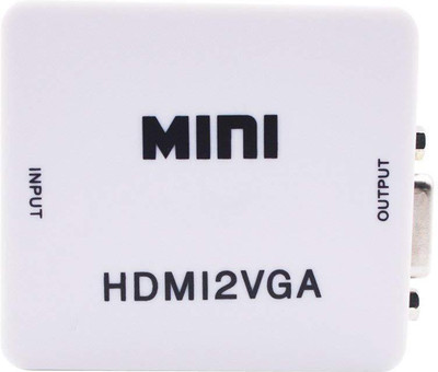 

Microware 1080P Mini H HDMI Adapter(Compatible with HDTV, MONITOR, White)